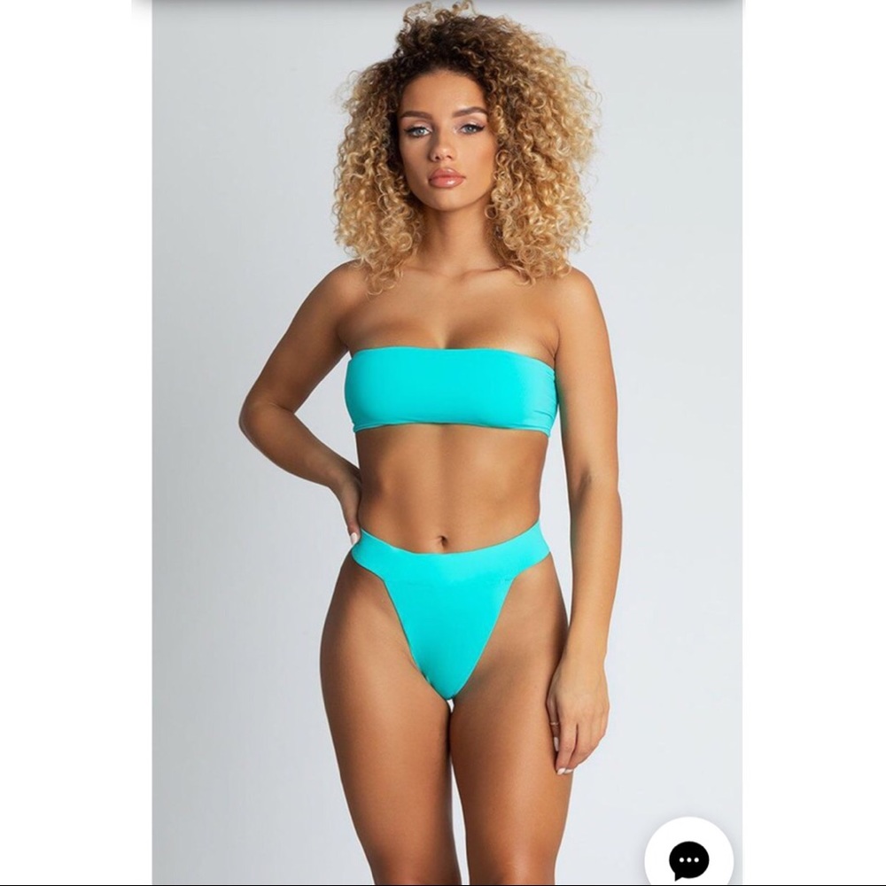 Meshki- bright turquoise bikini